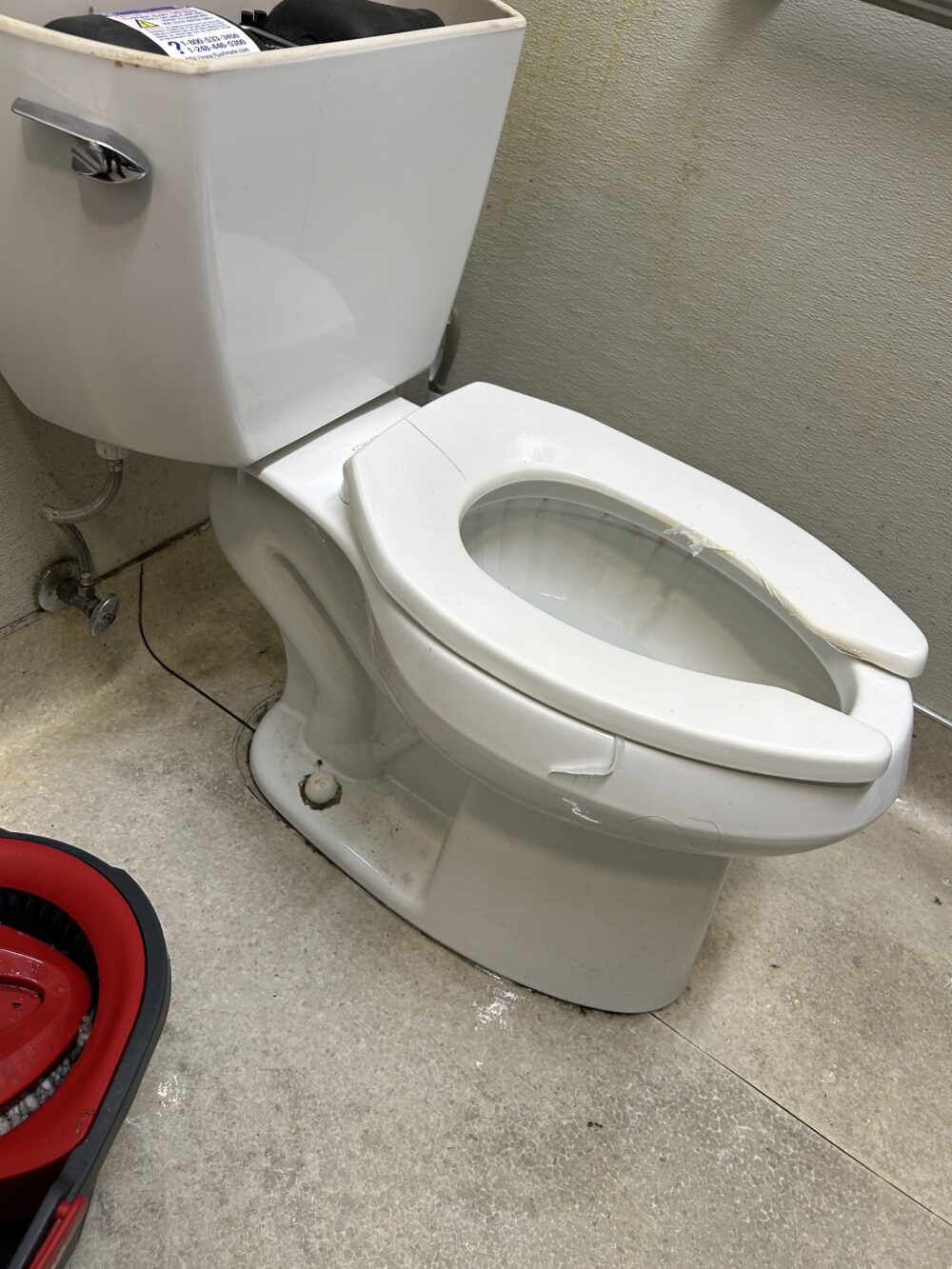 leaking toilet